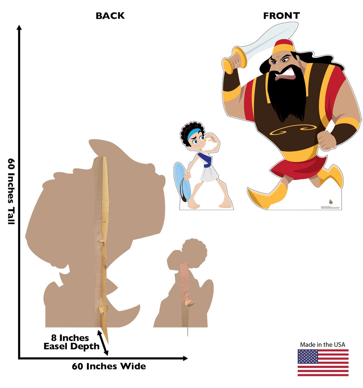 David and Goliath Cardboard Cutout Set
