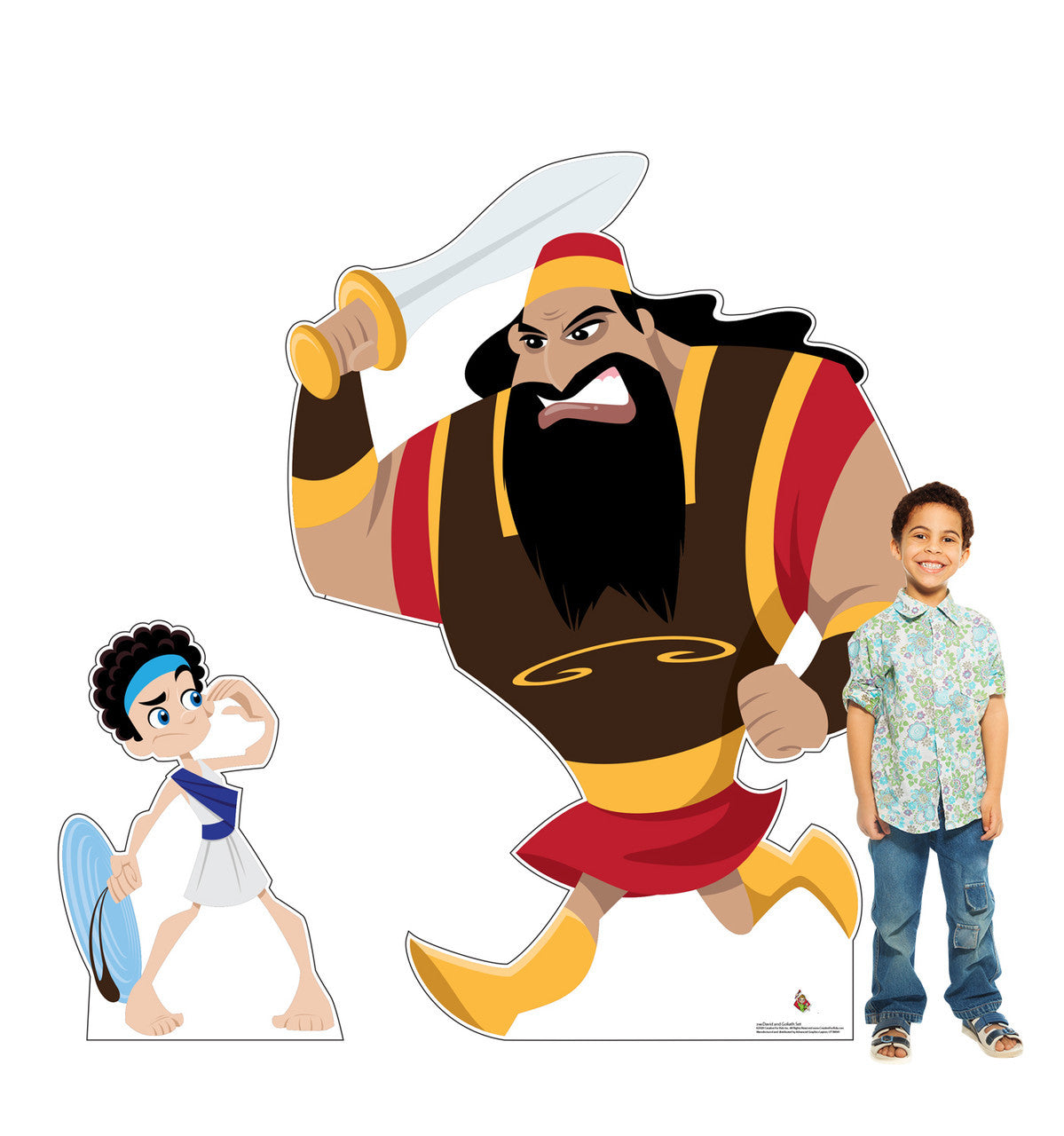 David and Goliath Cardboard Cutout Set