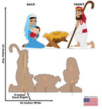 Giant Festive Nativity Scene Cutout