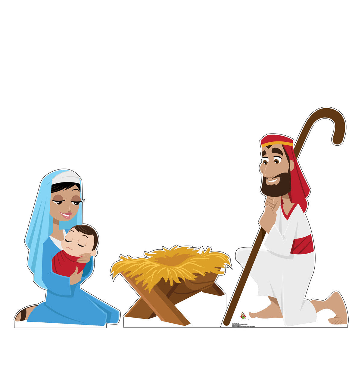 Giant Festive Nativity Scene Cutout