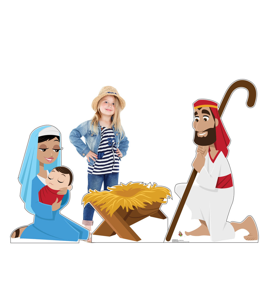 Giant Festive Nativity Scene Cutout