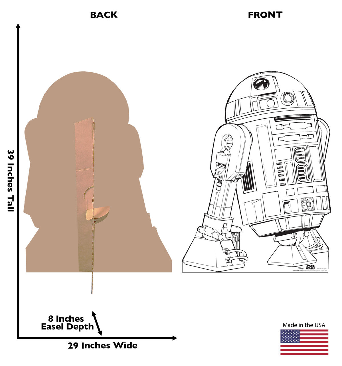 Color Me R2-D2 Life-Size Cardboard Cutout