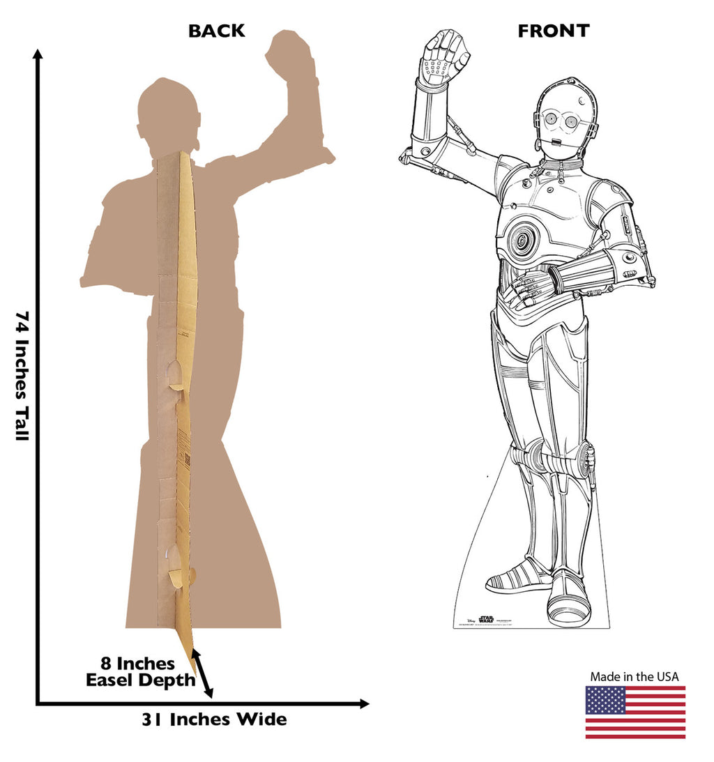 Color Me C-3PO Lifesize Cutout