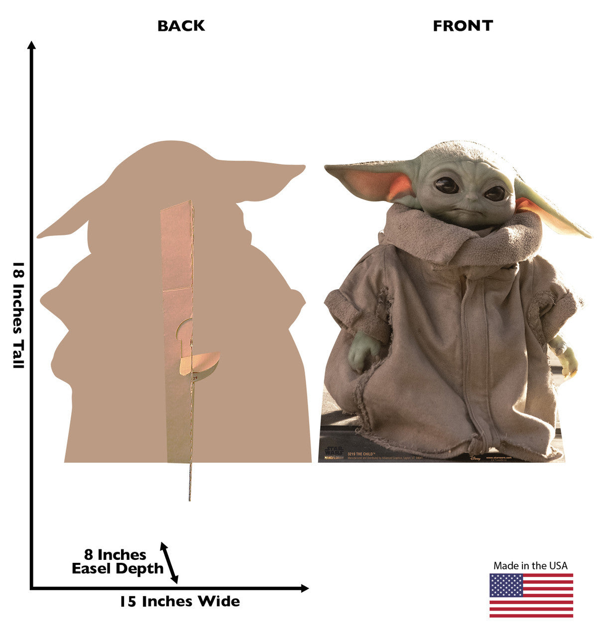 The Child (Grogu) Lifesize Cardboard Cutout Duo