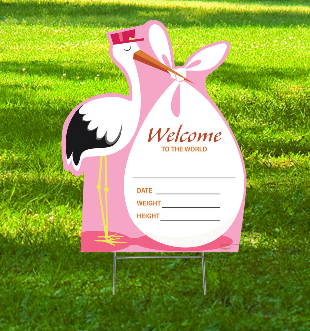 Welcome Baby Stork Standee Delight