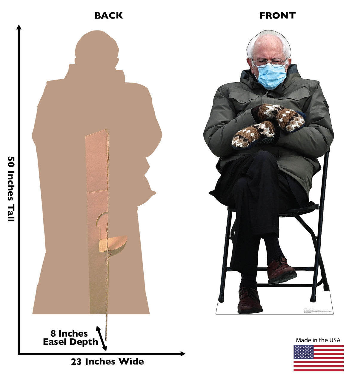 Bernie With His Famous Mittens Standee