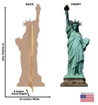 Statue of Liberty Lifesize Cardboard Cutout Dimensions