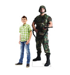 Army Soldier Lifesize cardboard Cutout with Model