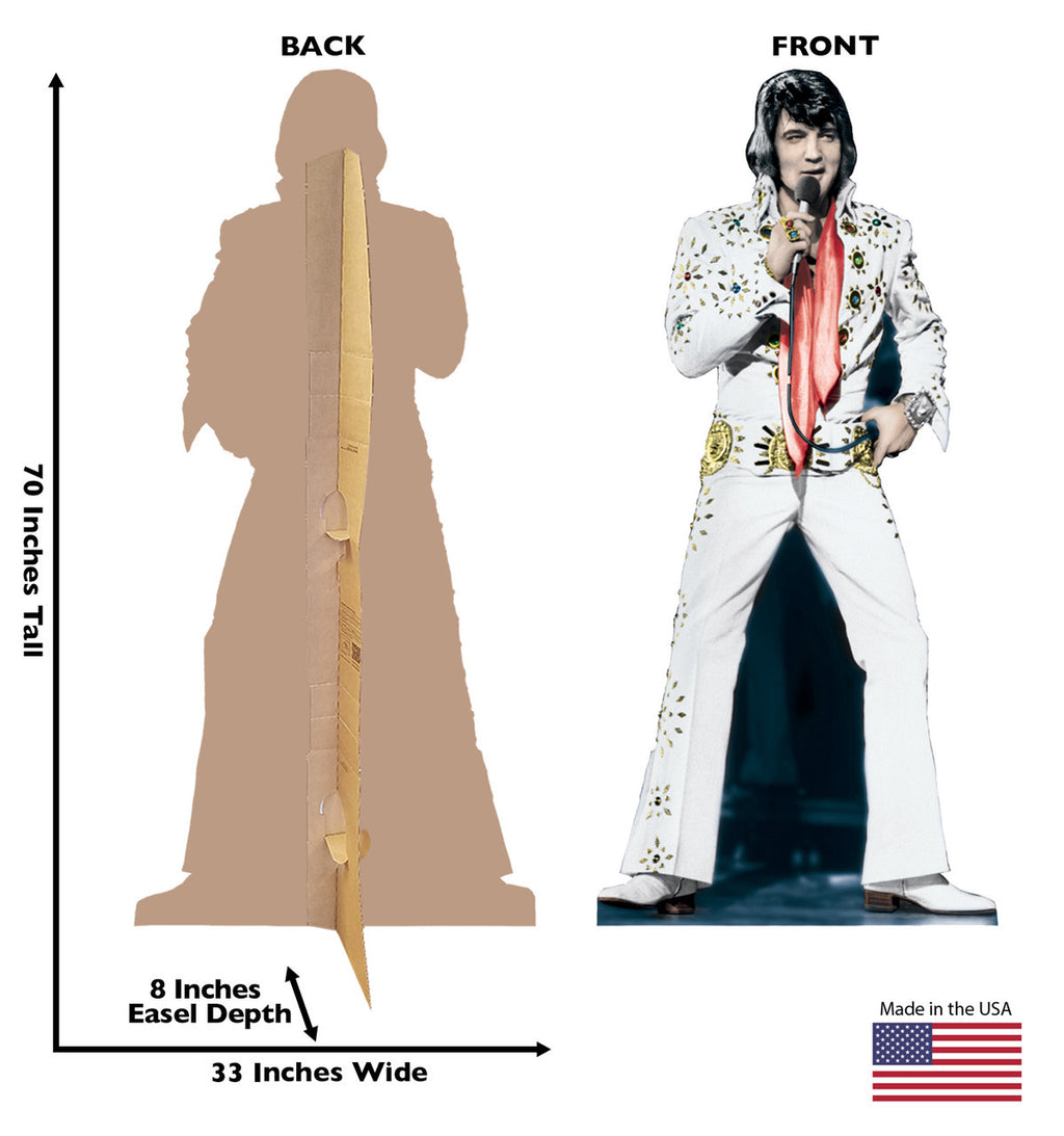 Elvis in White - Life-Sized Cardboard Cutout