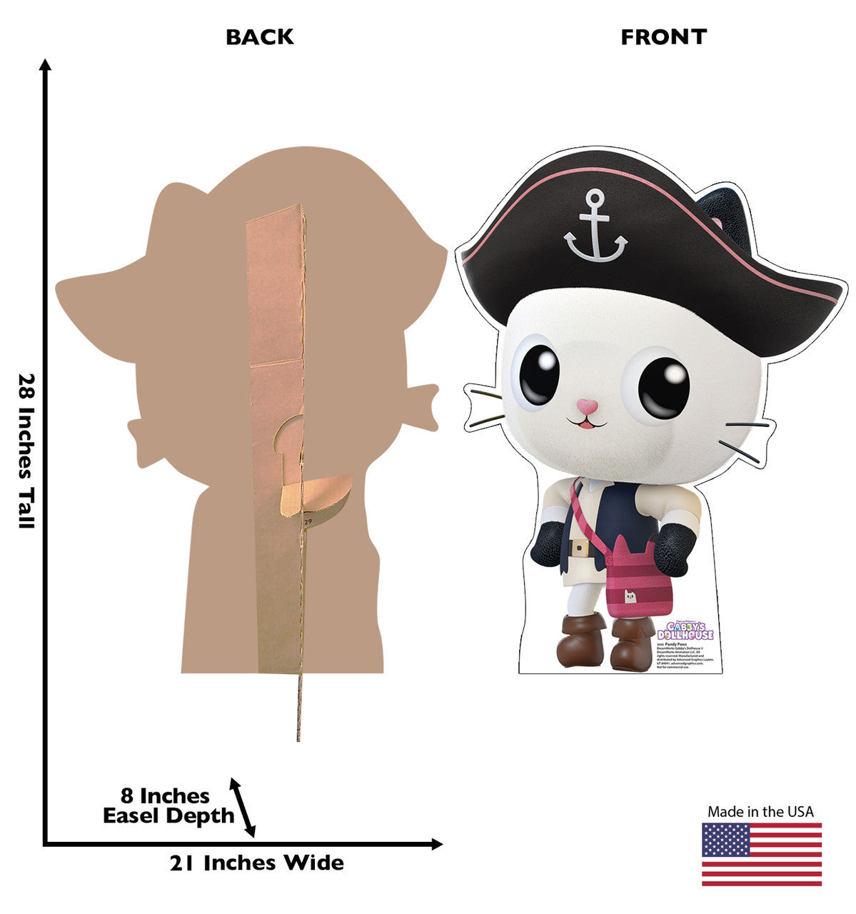 Pandy Paws Stand-Up Cutout from Gabby's Dollhouse
