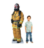 Firefighter Lifesize Cardboard Cutout with Model