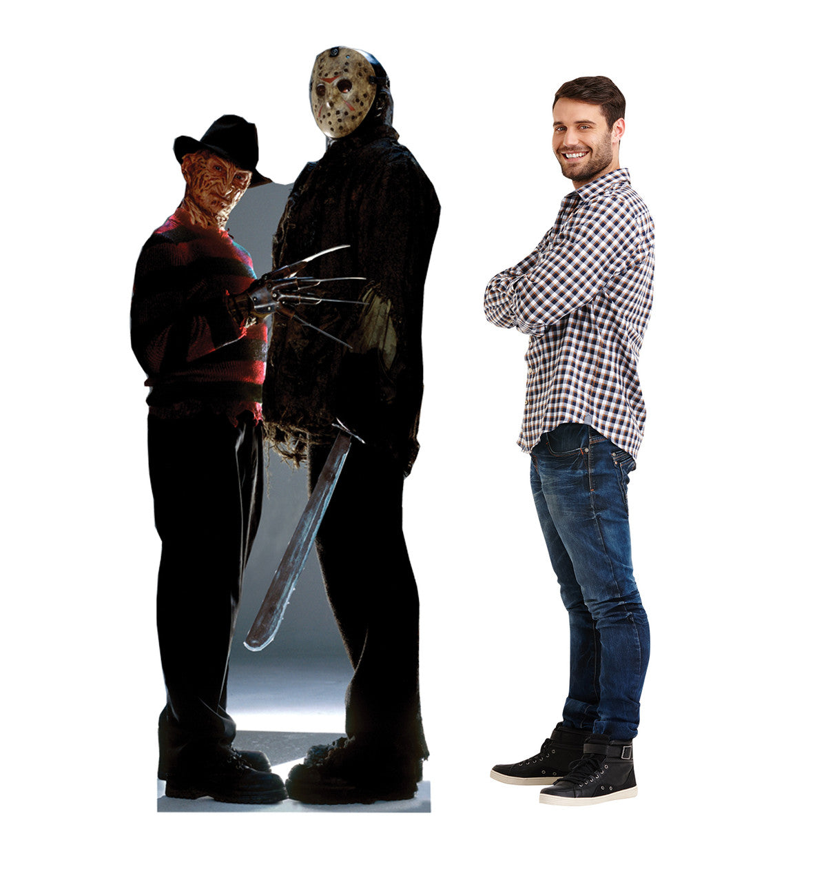 Freddy vs Jason Lifesize Cardboard cutout with model