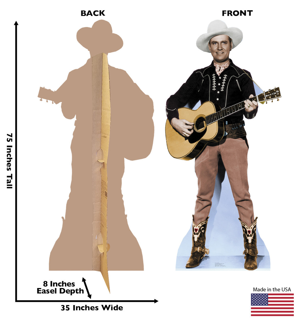 Gene Autry Lifesize cardboard cutout dimensions