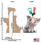 Pua and Heihei Life-Size Cutout from Moana 2