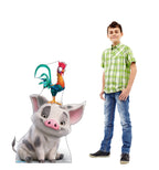 Pua and Heihei Life-Size Cutout from Moana 2