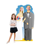 Wedding Couple Stand in Lifesize cardboard cutout with model