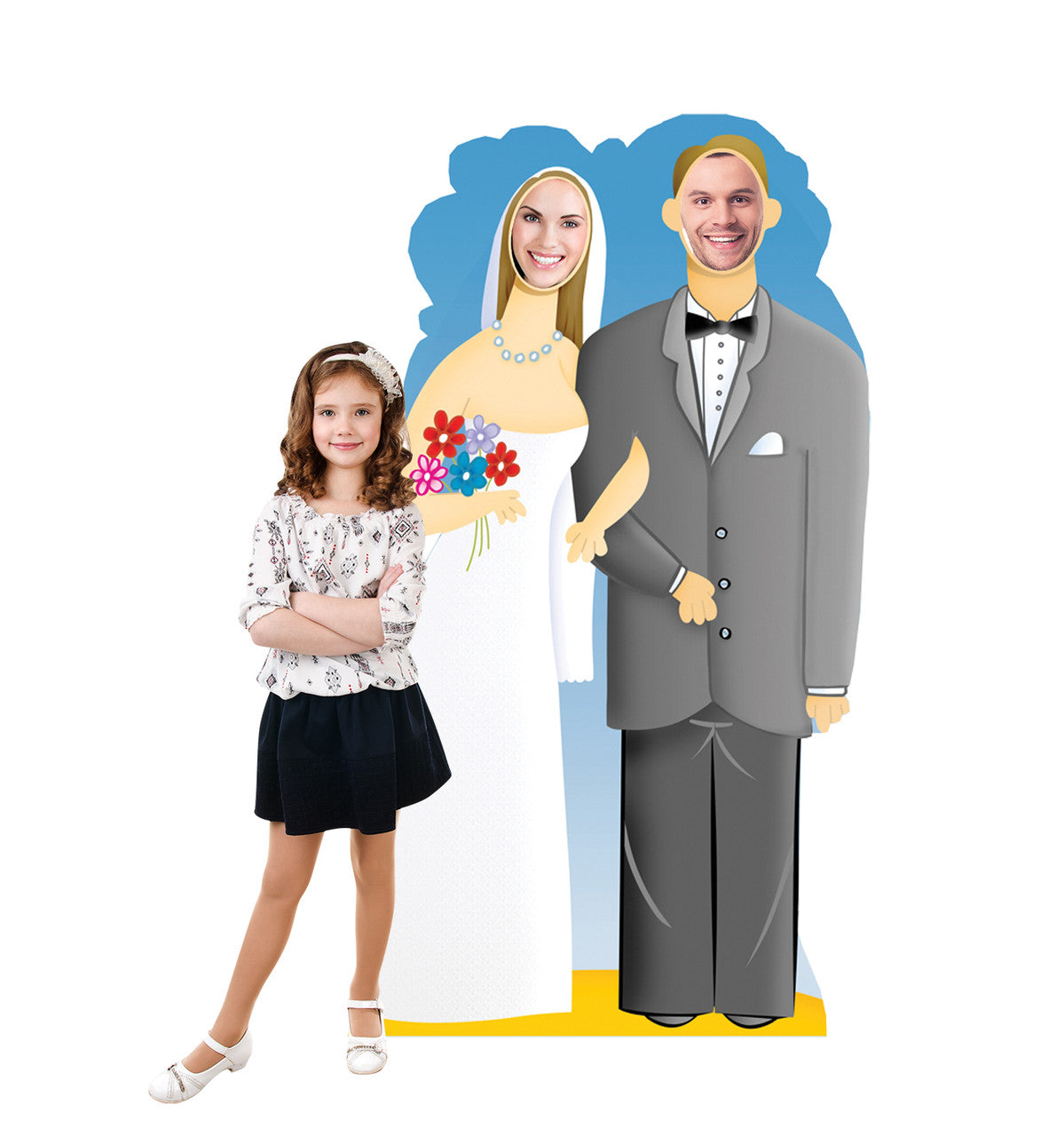 Wedding Couple Stand in Lifesize cardboard cutout with model