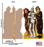 Lion Tinman and Scarecrow Wizard of Oz Lifesize Cardboard Cutout