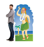 Hula Girl Standin Lifesize Cardboard Cutout with Model