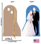 Bride and Groom Standin Lifesize Cardboard Cutout Dimensions