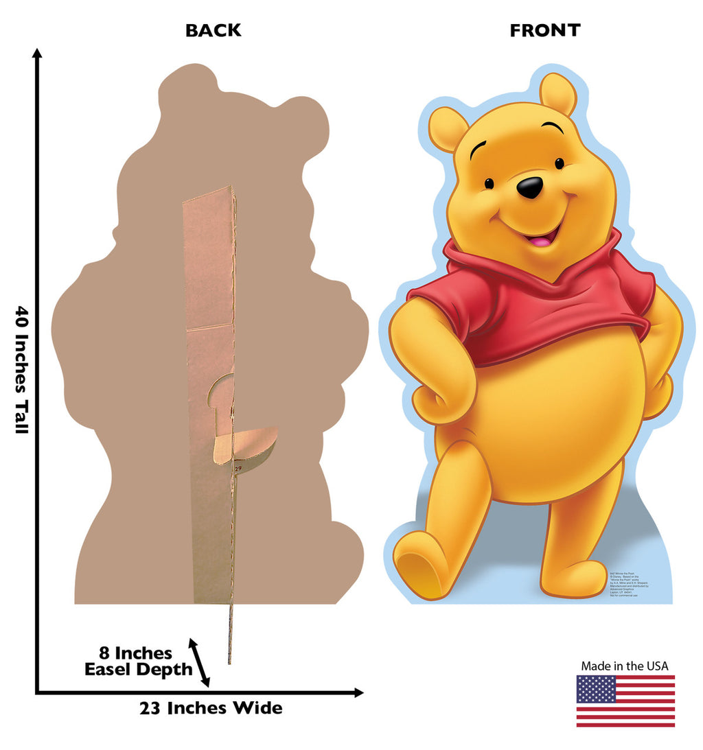 Winnie the Pooh Disney Lifesize Card board cutout Dimensions