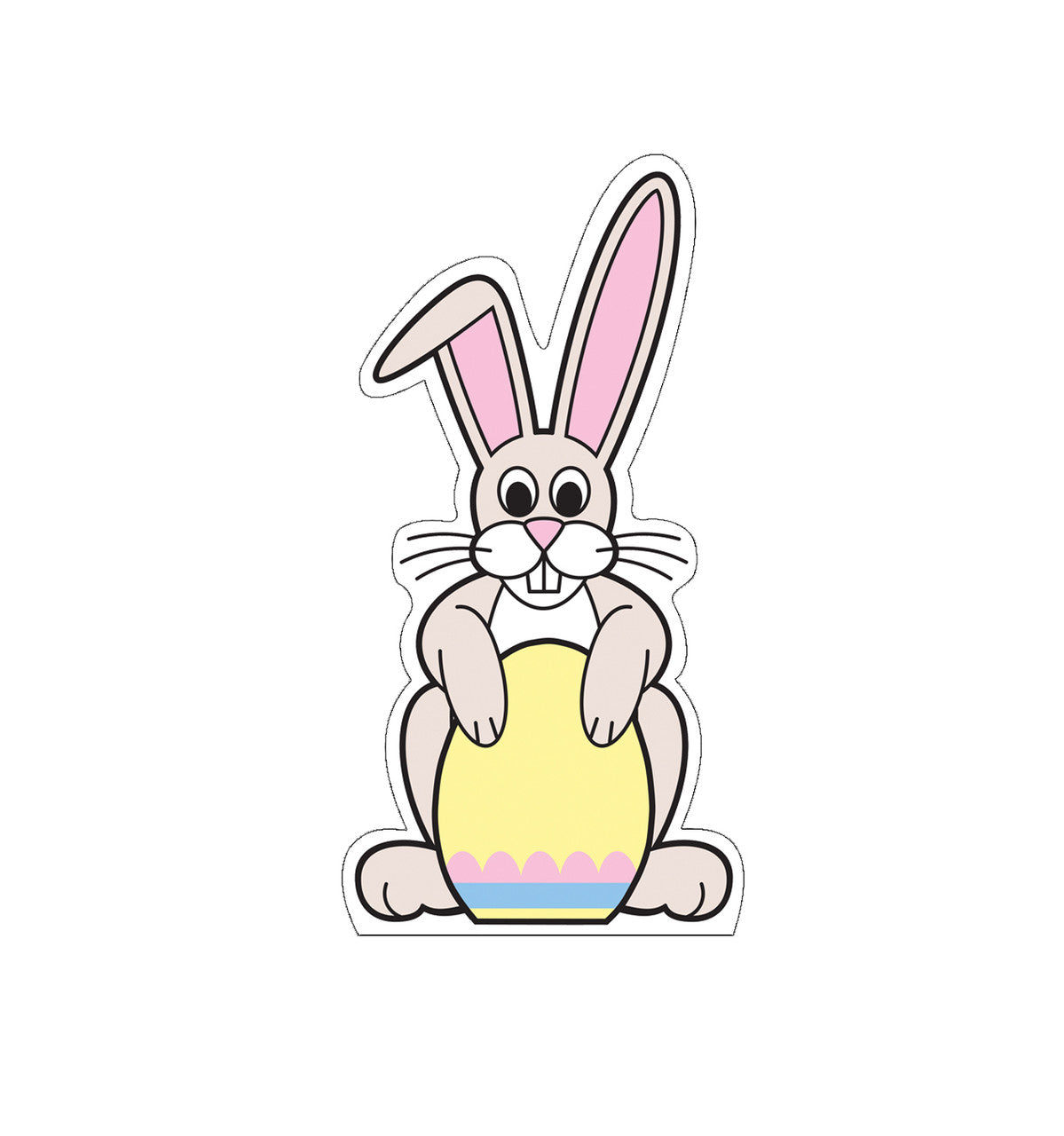 Easter Bunny with Egg Lifesize Cardboard Cutout