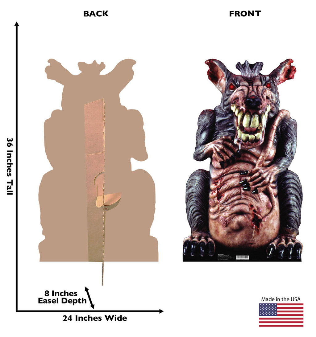 Evil Rat Lifesize Cardboard Cutout Dimensions