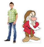 Grumpy Snow White and the seven dwarves Lifesize Cardboard cutout with Model