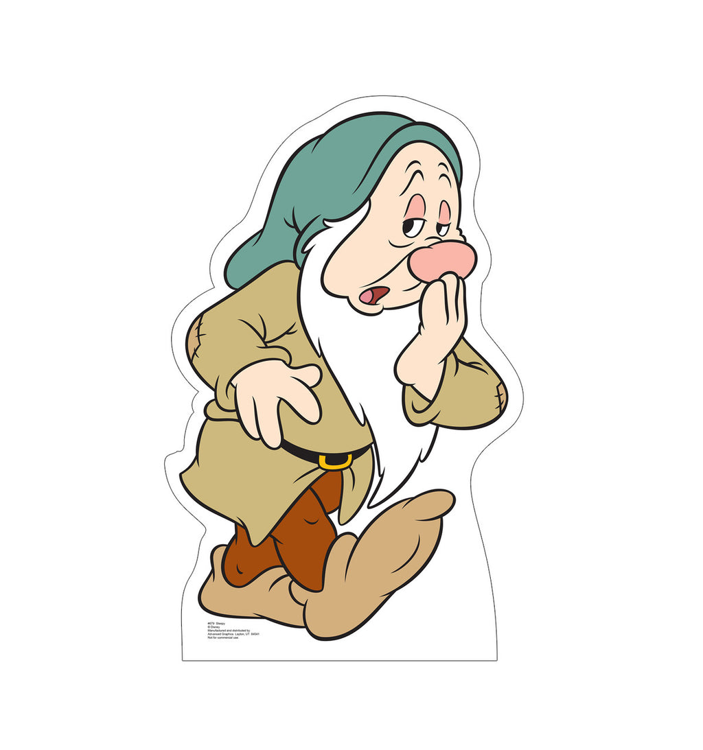 Sleepy Snow white and the Seven Dwarves Lifesize Cardboard Cutout