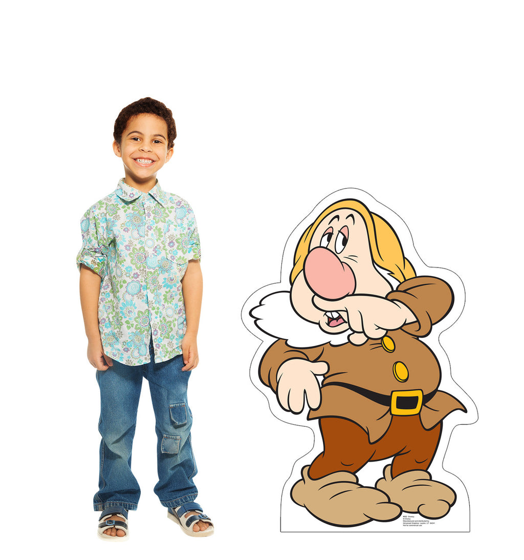 Sneezy Snow White and the Seven Dwarves Lifesize Cardboard Cutout with Model