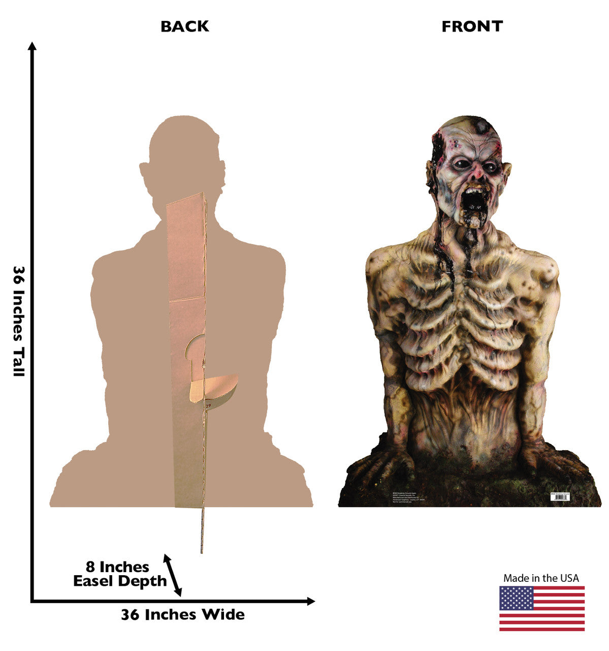 Zombie Breaking Ground again Lifesize Cardboard Cutout Dimensions