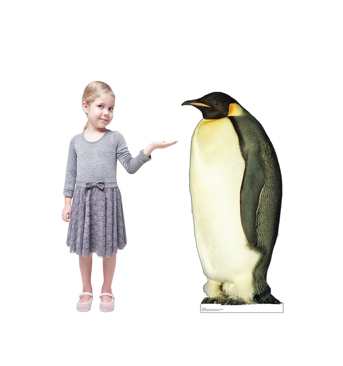 Emperor Penguin Lifesize Cardboard Cutout with Model