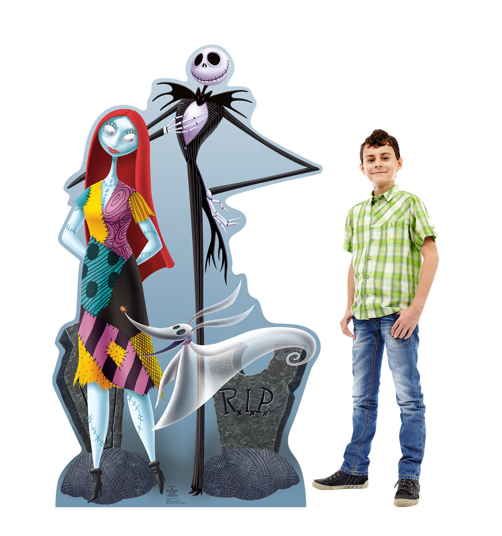 Jack and Sally Nightmare before Christmas Lifesize Cardboard cutout with model