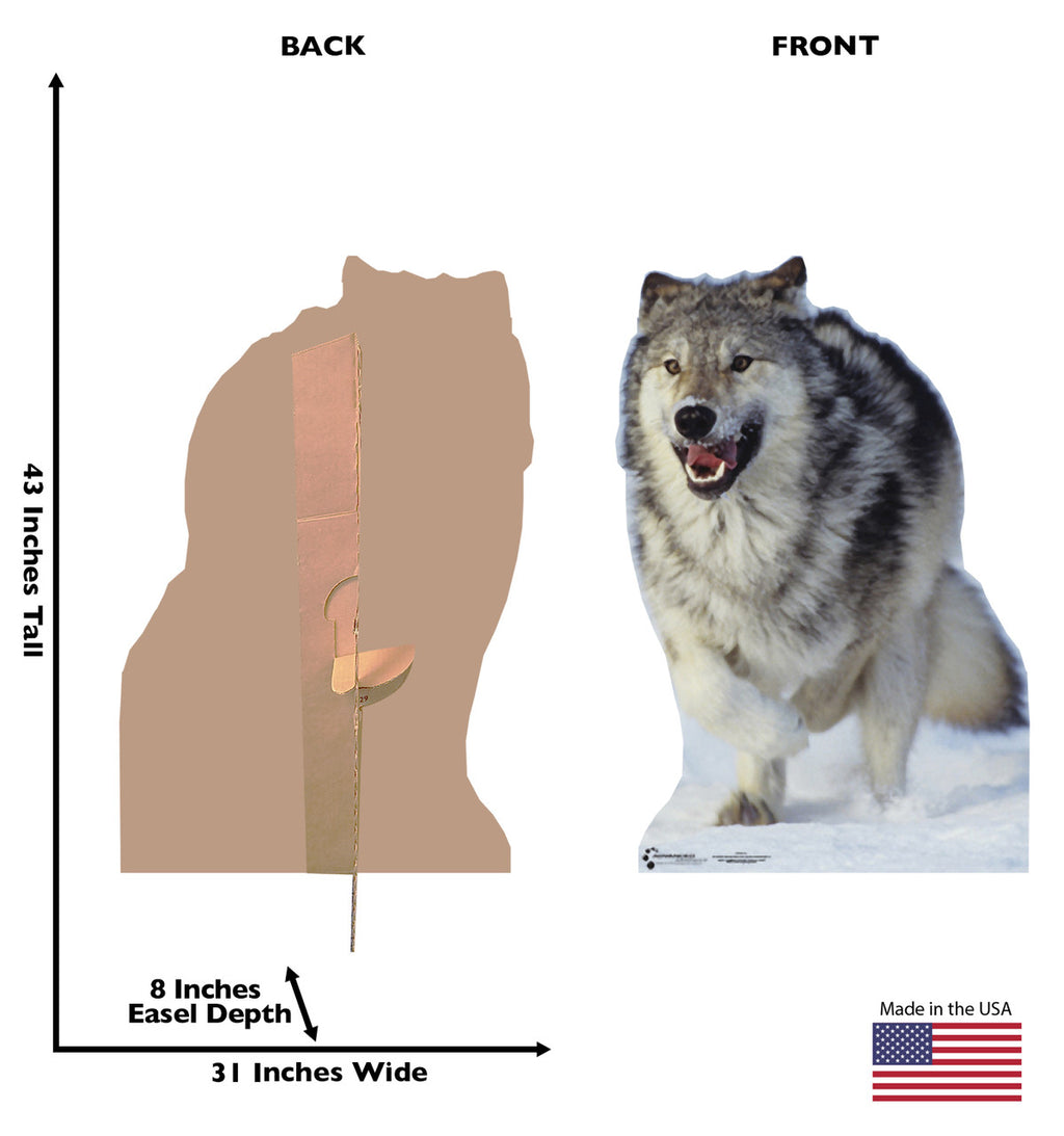 Wolf Lifesize Cardboard Cutout Dimensions