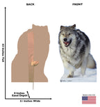 Wolf Lifesize Cardboard Cutout Dimensions