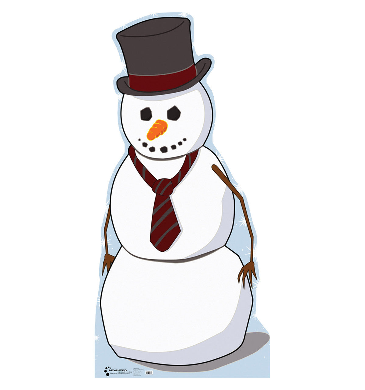 Cheerful Snowman Cutout
