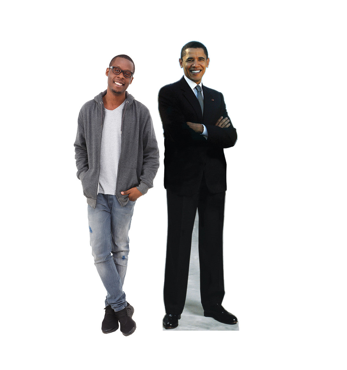 President Barack Obama Lifesize Cardboard Cutout with Model