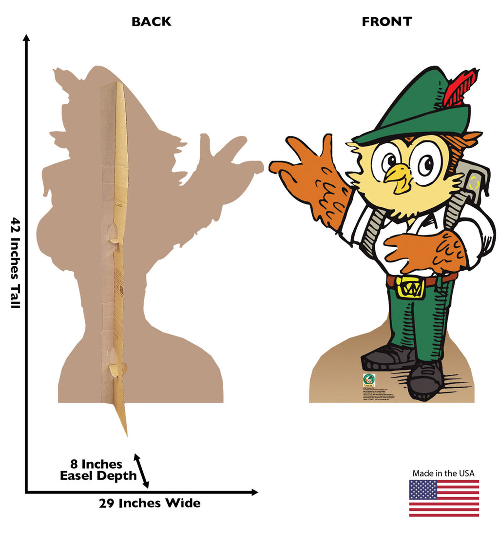 Woodsy Owl Lifesize Cardboard cutout dimensions