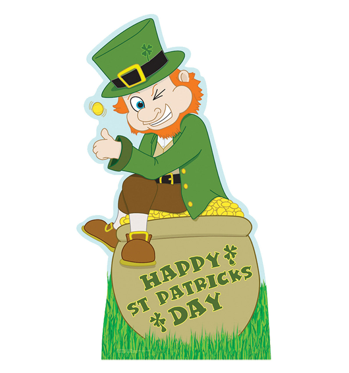 Leprechaun with pot of Gold Lifesize Cardboard Cutout