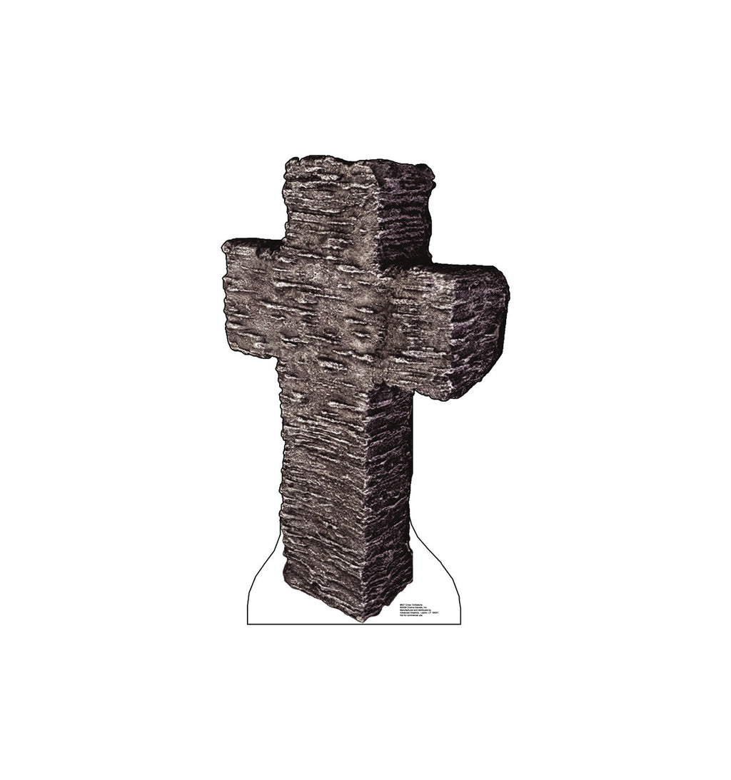 Cross Granite Stone Tombstone Lifesize Cardboard Cutout