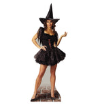 Glitter Witch Lifesize Cardboard Cutout