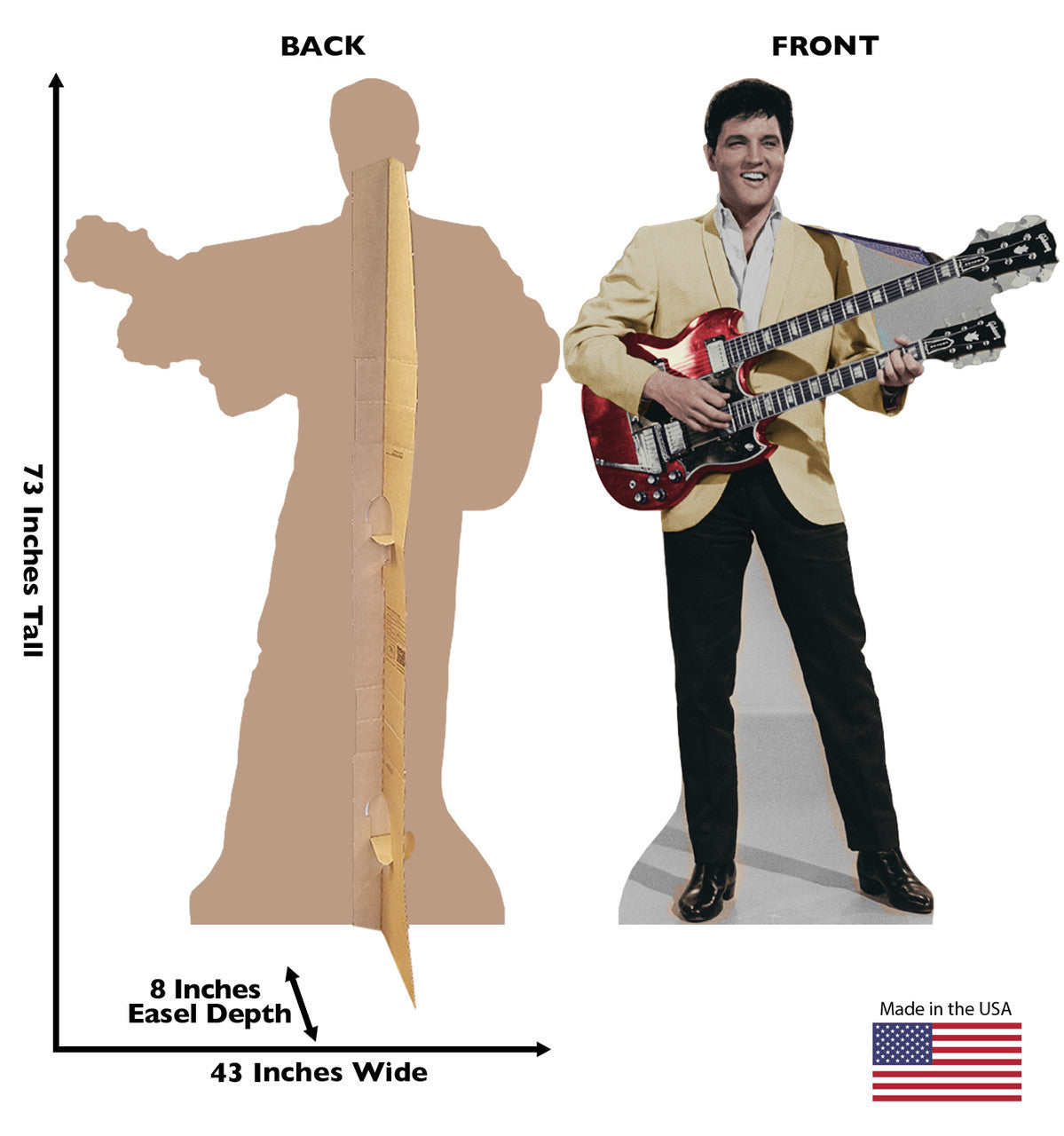 Elvis Presley Life-Size Cutout with Yellow Jacket