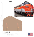 WP Western Pacific 918 D Train Lifesize Cardboard cutout Dimensions