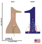 Number 1 Lifesize Cardboard Cutout Dimensions