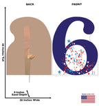 Number 6 Lifesize Cardboard Cutout Dimensions