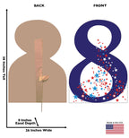 Number 8 Lifesize Cardboard Cutout Dimensions