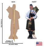 Bagpiper Lifesize Cardboard Cutout Dimensions