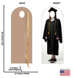 Female Graduate Stand-in - Black Cap and Gown
Lifesize Cardboard Cutout Dimensions