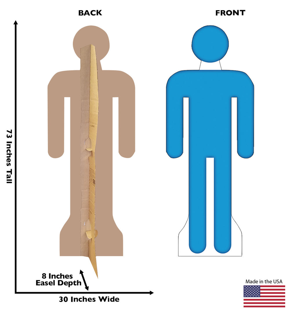 Man Symbol Lifesize Cardboard Cutout Dimensions