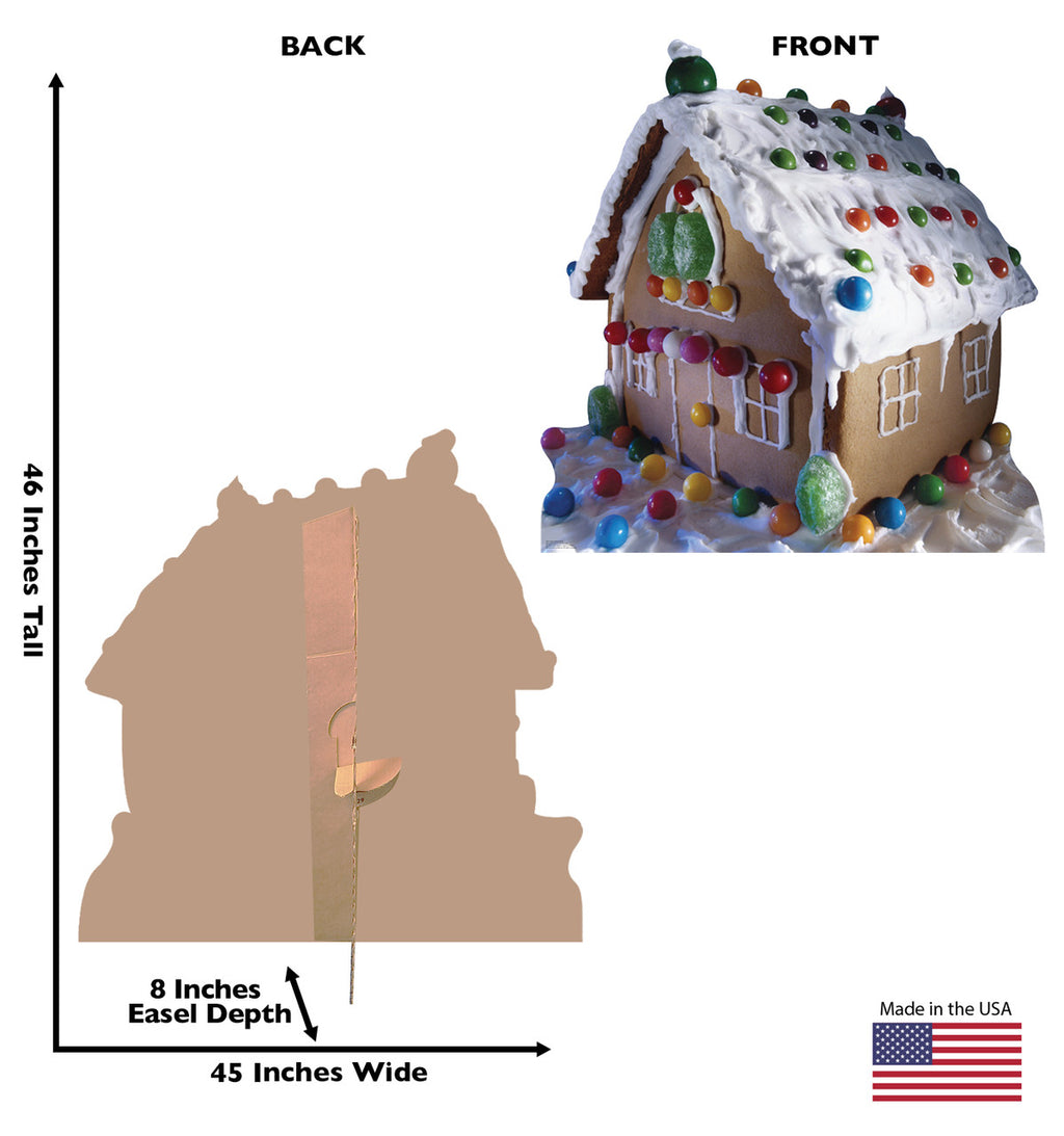 Ginger Bread House Lifesize Cardboard Cutout  Dimensions